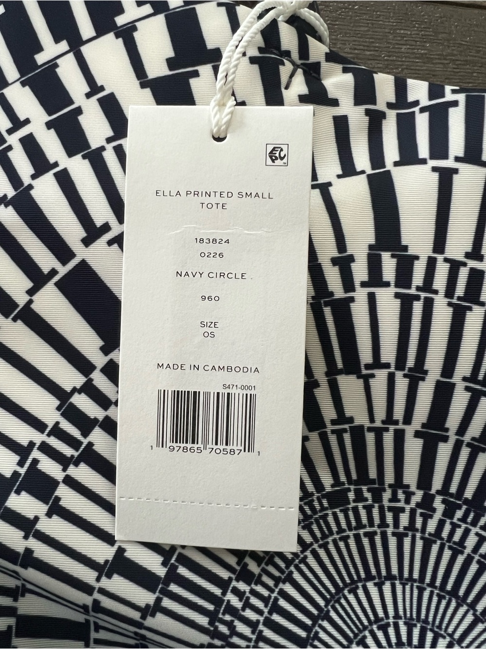 NWT Tory Burch Women's Ella Printed Small Tote - Picture 3 of 7